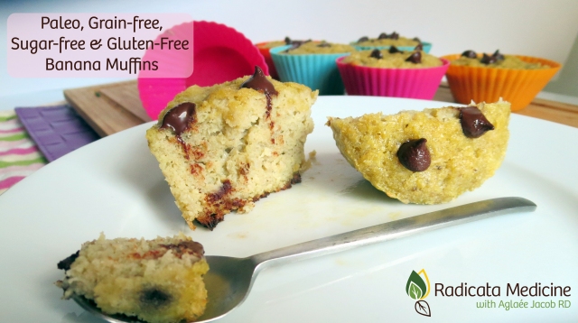 Banana Muffins (Paleo, grain-free, gluten-free, sugar-free & nut-free!)